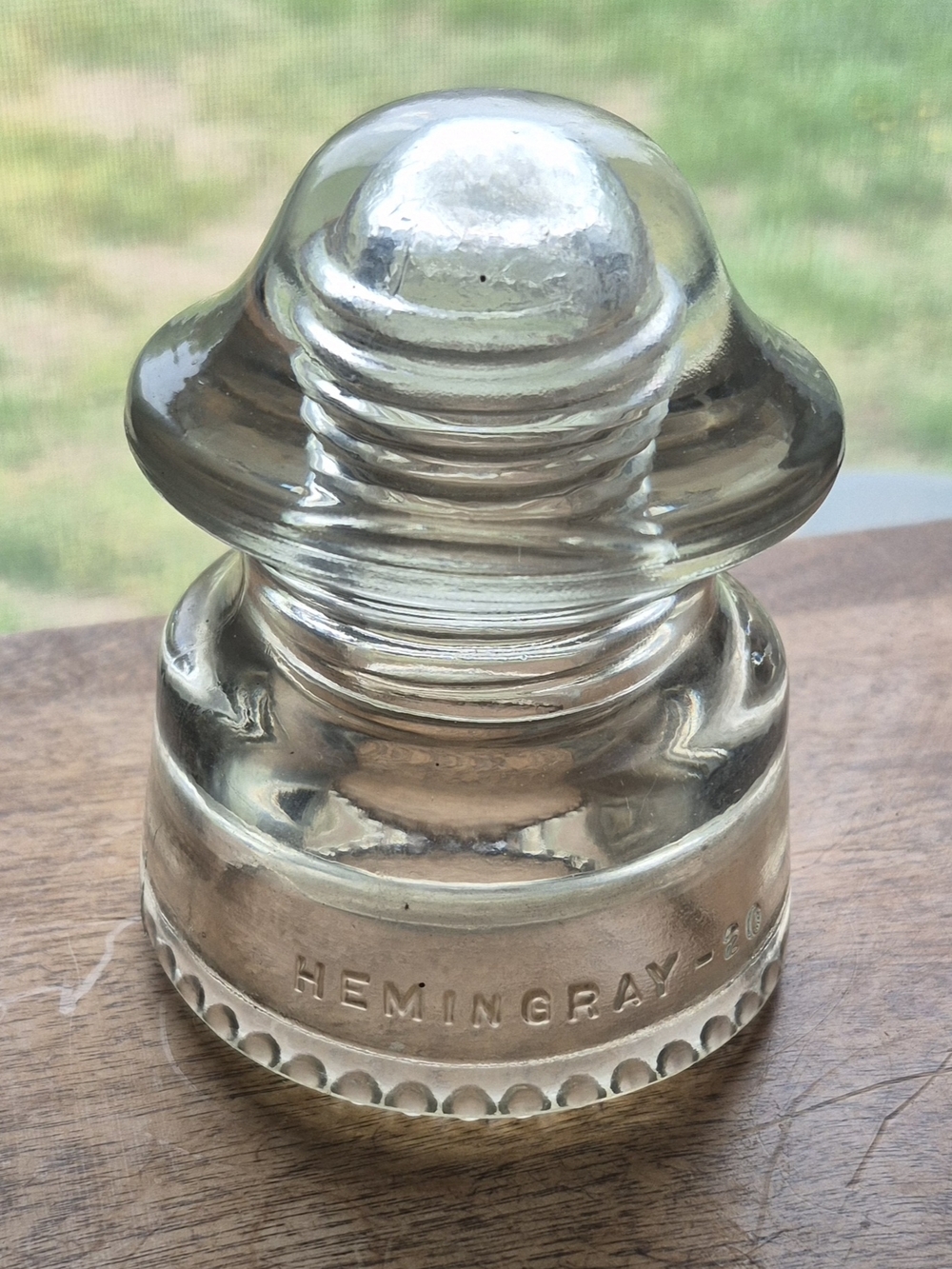 Vintage Hemingray-20 1942 No. 29-41 clear glass insulator